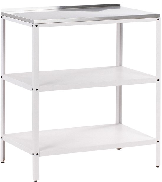 BELIANI VILAMA - Buitenkeuken eiland - Wit - 80x50x92 cm - Staal van Merkloos