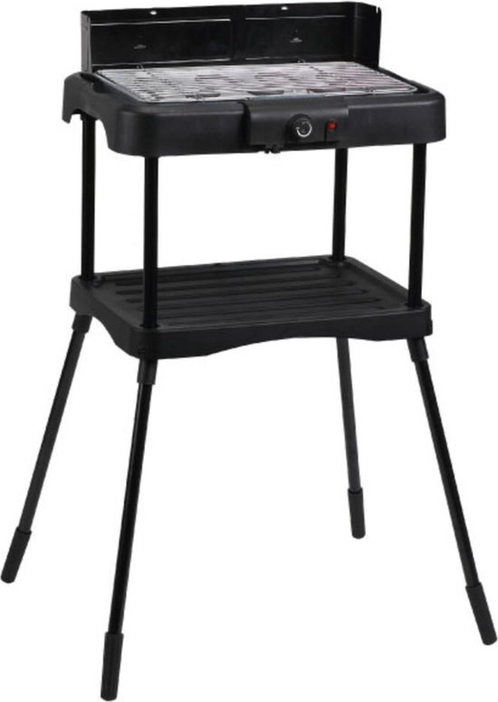 Benson Elektrische 2-in-1 BBQ - Binnen en buiten - Traploze thermostaat - Windscherm - 39x23 cm van Benson