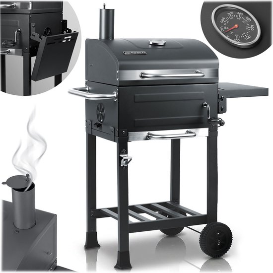 Berdsen BBQChef™ - Houtskoolbarbecue - Stalen Roosters - 107 x 80 x 50 cm
