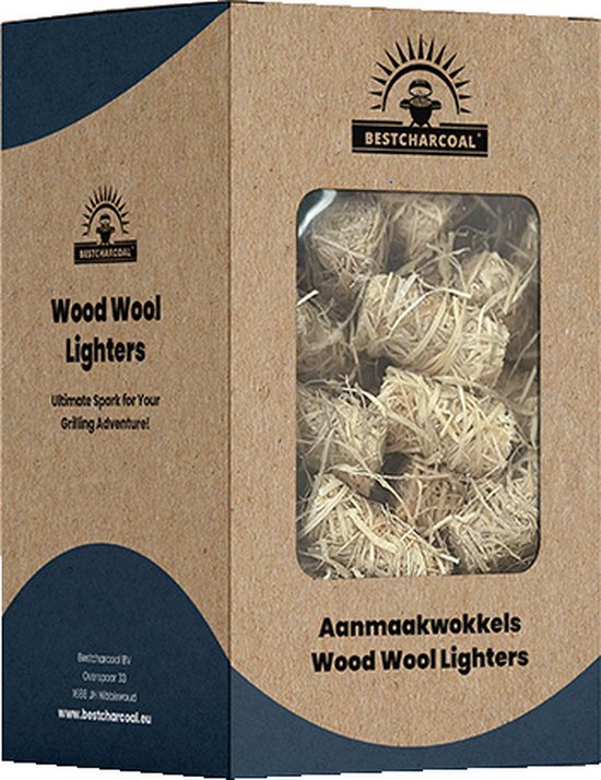 Bestcharcoal Aanmaakwokkels Voor Bbq Houtskool 1 Zak Van 1 Kg