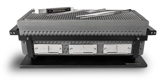 Bestcharcoal Shichirin Large – Japanse Tafelgrill op Houtskool – Inclusief Spiezenrek en Accessoires van Merkloos