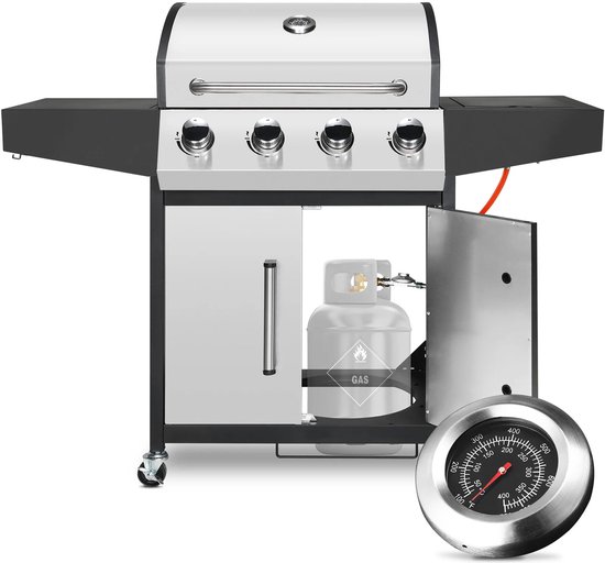 Betaalbare Goederen® gas bbq - buitenkeuken - zwart - Barbecue - barbeque - barbecues - gas - familie - eten gezelligheid