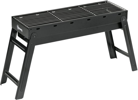 Betaalbare Goederen® Tafel BBQ - zwart - houtskool - barbecue - bbq houtskool - barbecues - familie - eten gezelligheid - metaal van Merkloos