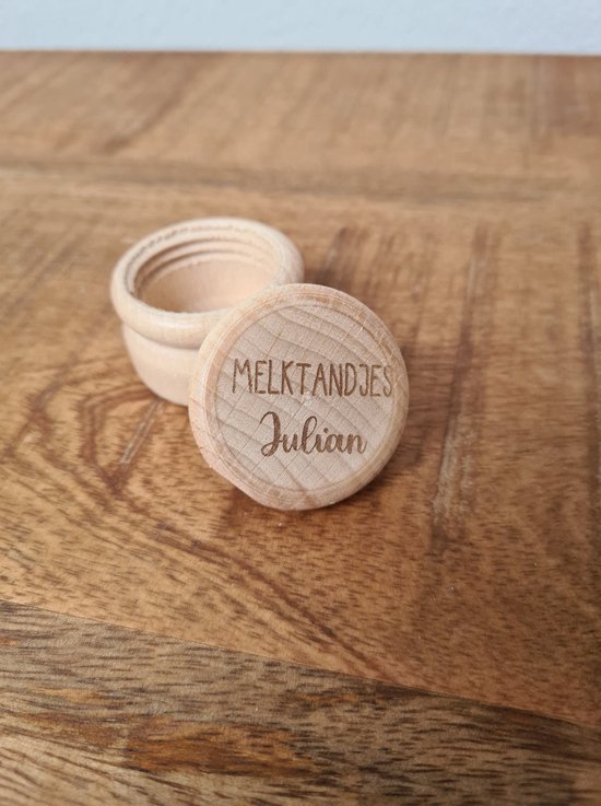Bewaardoosje | melktandjes | tandendoosje | opdruk: gegraveerd | gepersonaliseerd bewaarpotje | tandenpotje van Simply for kids