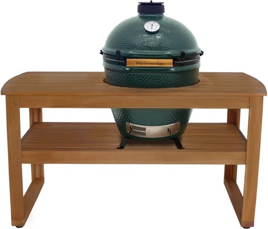 Big Green Egg tafel Eucalyptus voor Large zonder wielen 150x60x80cm van Big Green Egg
