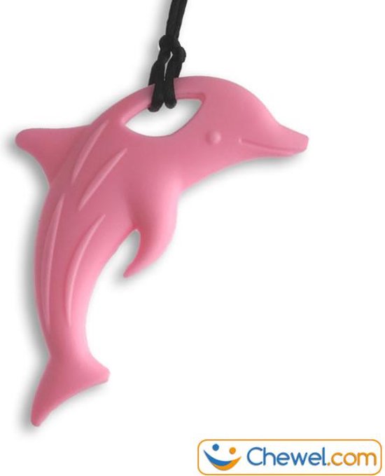 Bijtketting - Dolfijn Happy Flipper | roze | Chewel ® van Chewel®
