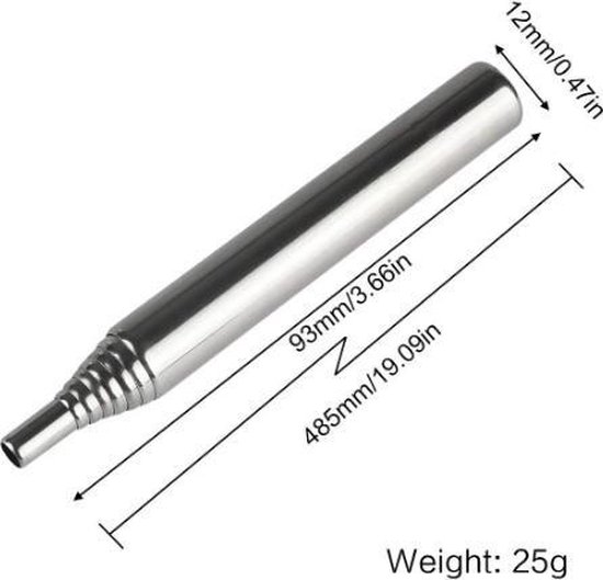 blaaspijp 48,5 cm in handige opbergkoker van Merkloos