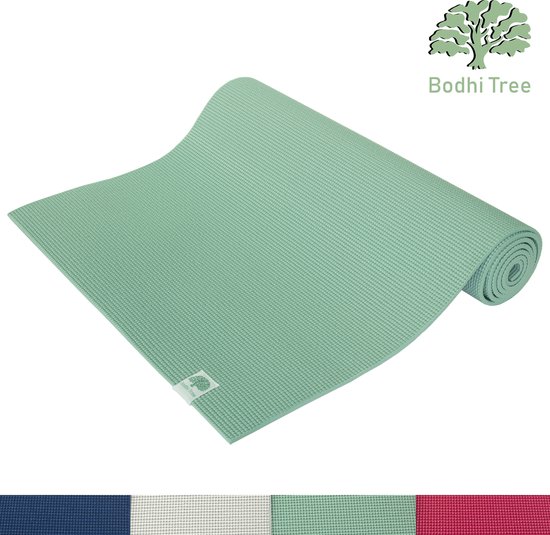 Bodhi Tree® Yogamat 6mm - 183x61cm - Studio Yoga Mat Extra Dik - Anti slip Yogamatten met Draagriem Riem - Fitnessmat Sportmat - Groen van Bodhi Tree®