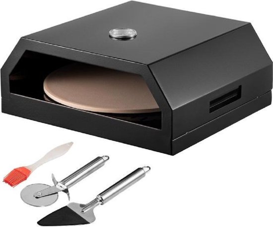 Bolture Pizza Oven Buiten - Houtgestookte Pizza Oven Tot 230ºC - Pizzasteen - RVS - Inclusief Pizzaspatel van Merkloos