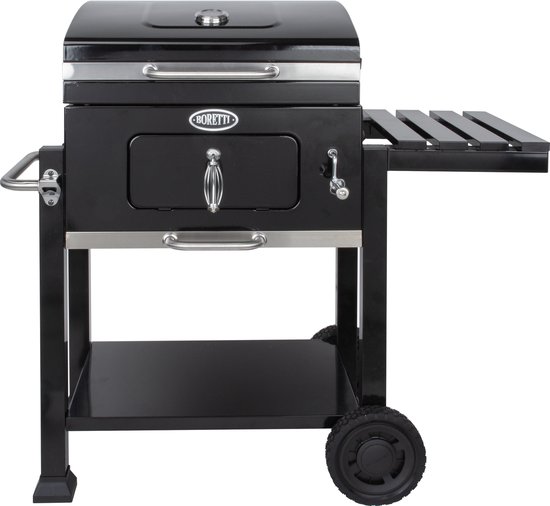 Boretti - Carbone 2.0 Houtskool barbecue - Grilloppervlak 57x42 - met verstelbaar kolenrek - gietijzeren rooster - zwart van Merkloos