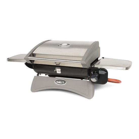 Boretti - Piccolino Gasbarbecue - 1 Brander - Grilloppervlak 43 x 33 cm - Zwart - draagbaar - camping - terras - balkon van Boretti