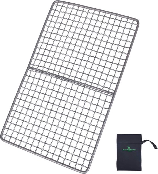 Boundless Voyage - Ultralicht - Mini Grillplaat - Houtskool - BBQ Grillplaat - Geschikt Voor Buiten - Barbecue - Wandelen Kamperen - Barbecue & Smoker Accessoires - Barbecue Rekken van Boundless Voyage
