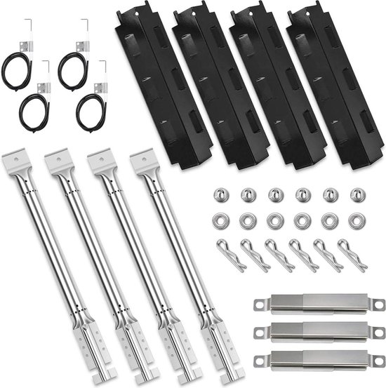 Brandervervanging Porzellanstahl kookplaat Charbroil 463436413 463420511 463420510 463420509 463420507 Gasgrill - 36.5cm x 4 branders & 37cm 4 crossovers. van BRA