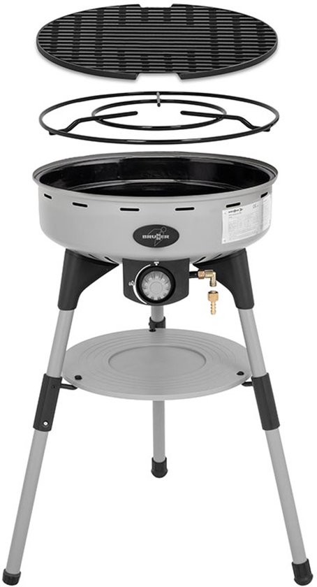 Brunner Devil BBQruiser HT Classic Grid 50 - draagbare gasbarbecue 50mbar van Merkloos
