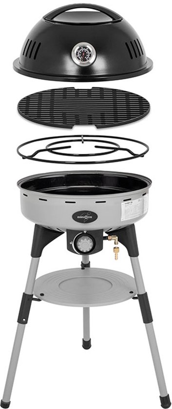 Brunner Devil BBQruiser HT Roundgrid 30 - draagbare gasbarbecue 30mbar van Merkloos
