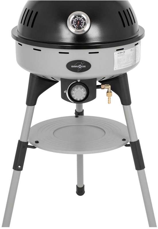 Brunner Devil BBQruiser HT Roundpan 30 - draagbare gasbarbecue 30mbar van Merkloos