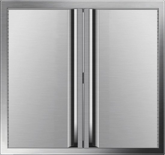 Buiten keuken deuren - RVS - 55x55 cm - Eenvoudig Te Installeren van Vasari.