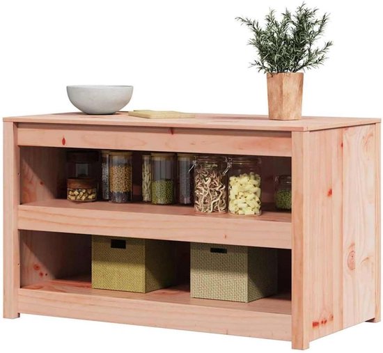 Buiten Keuken Kast - Opbergkast Hout - Keuken Organiseren - Massief Douglas Hout - 106x55x64 cm - Bruin