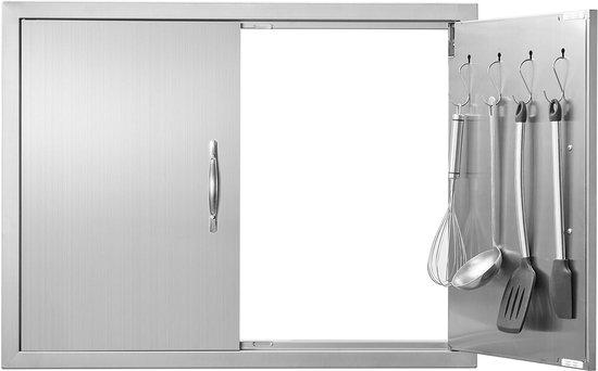 Buitenkeuken Deur - BBQ Deur - Buiten Koken - Dubbele RVS Laag - 787x609mm - Roestvrij Staal