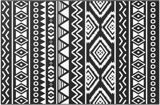 Buitenkleed | Buitentapijt ARAKIL 120x180 cm polypropeen zwart van Merkloos