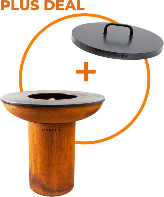 Bundel Deal: BONFEU Bonbiza XL Cortenstaal + Gratis Beschermdeksel