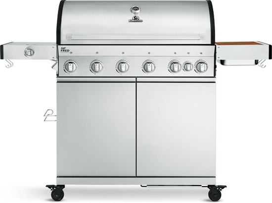 BURNHARD® Gas BBQ Fat FRED | 6-Brenner Gasgrill Deluxe - Series 3 - NL - mit Gusseisen-Ros