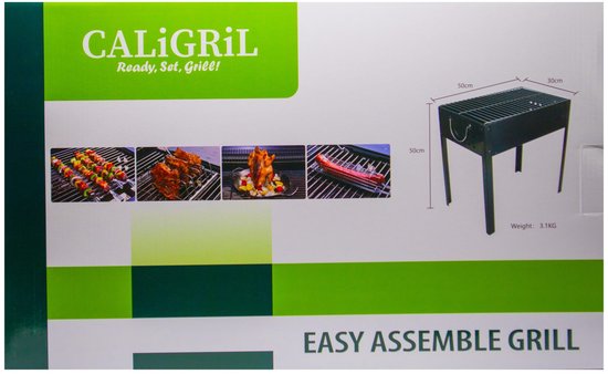 Caligril Barbecue Grill - Handig Meeneem BBQ - Makkelijk opzetten - 50x30x50CM - 3.1KG van Merkloos