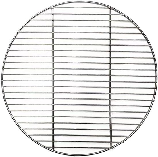 Camping BBQ Rooster - Buiten Grillplaat - Buiten Koken - Uniforme Warmteverdeling - 43 cm Diameter - Zilver van Camping