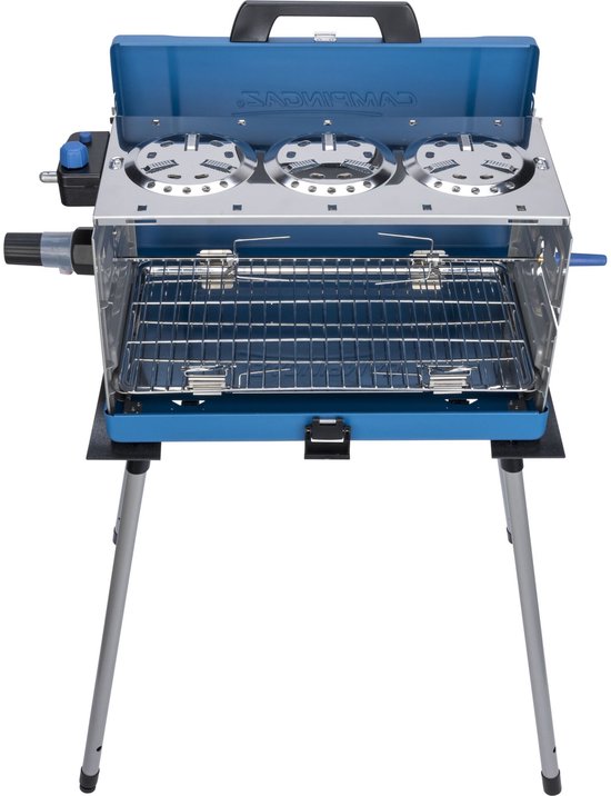 Campingaz 400 SGR, 5200 W, Grill, Gas, Raster, Blauw, Zilver, Rechthoekig van Campingaz