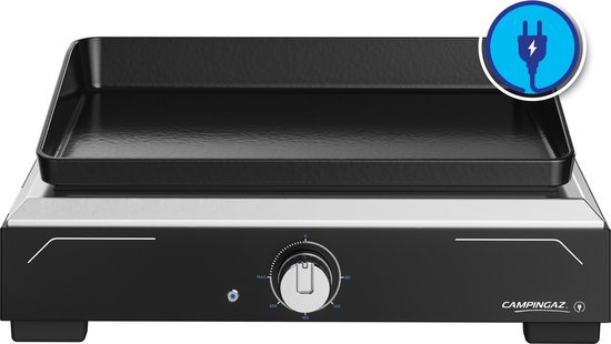 Campingaz Electric 1 XD Plancha elektrische grill – volledig gemonteerd – gietijzeren bakplaat van Campingaz