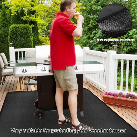 Candala 122 cm, vuurvaste onderlaag: grillmat, vloerbescherming, grote hittebeschermingsmat, vloerbeschermingsmat, vuurplaatmat, outdoor, BBQmat, grillmatten voor gasgrill, houtskoolgrill, open haarden van Candala