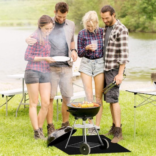 Candala 45x60 cm Lasdeken, 7 mm Dikke Vuurvaste Onderlaag, Brandwerende Mat, Vuurvaste Onderlegger, Hittebestendige Hittebeschermingsmat, voor Barbecues, Kamperen, Open Haarden, Gazons van Candala