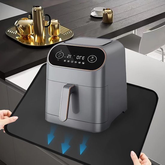 Candala Hittebestendige onderlegger 60 x 40 cm van glasvezel met siliconencoating voor keukenwerkbladen, beschermt tegen hitte tot 500 °C, antislip en waterdicht, luchtfriteuses, koffiezetapparaten, van Merkloos