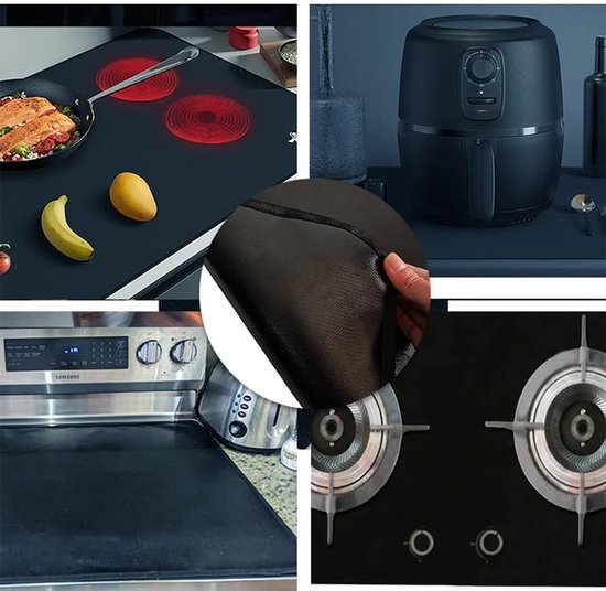 Candala Vuurvaste onderlegger, 40 x 60 cm, brandwerende mat, siliconen gecoate brandwerende mat, hittebeschermingsmat ter bescherming van je werkblad tegen keukenapparaten en grill, waterdicht van Candala