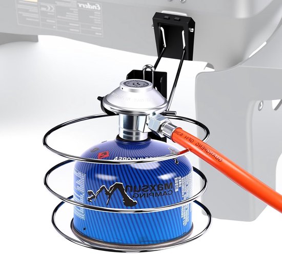 Cartouchehouder Set voor Enders Urban II & Explorer II, Gasfleshouder met Gasslang en 50 mbar Gasregelaar, BBQ Accessoires voor Buiten koken van Merkloos