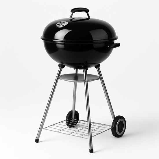 Ceruzo Houtskoolbarbecue op Wielen - Ø 46cm -H84 cm van Merkloos