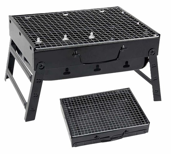 Ceruzo Opvouwbare Barbecue - 35x27 cm -Draagbare Houtskool Grill – Compact-Lichtgewicht van Ceruzo