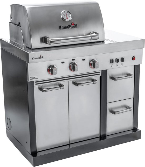 Char Broil Ultimate 3200 Gasbarbecue Buitenkeuken - 3 Branders - TRU-Infrared™ - RVS - Gietijzeren Grillrooster - 6,6 kW