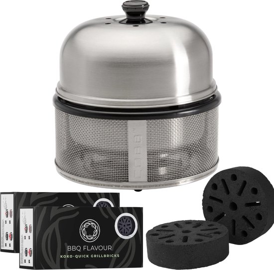 Cobb Premier Barbecue Bundelset - Houtskoolbarbecue - Inclusief Quick Koko Grillbricks 8 st. - Compact - Ø 30 cm