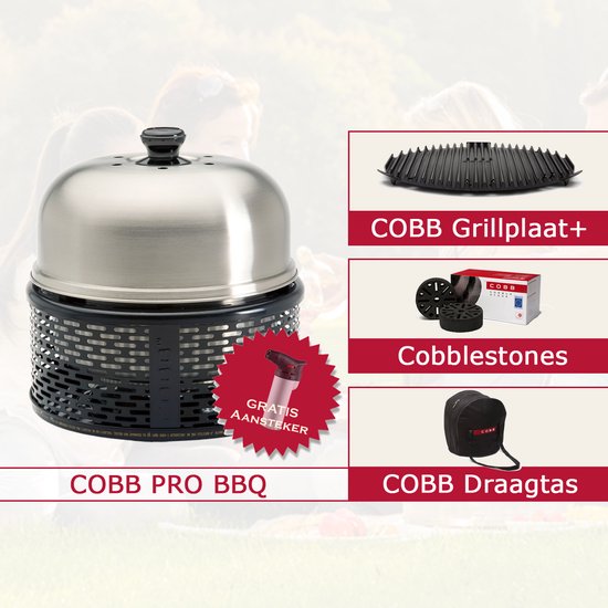 COBB Pro Voordeelpakket - Grillplaat + Cobblestones + Draagtas van Cobb