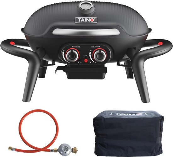 Compacte Gasbarbecue voor Balkon en Tuin met Thermometer en Accessoires