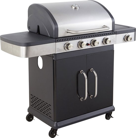 Cook'in Garden - Gasbarbecue FIDGI 4 met thermometer - 4 branders + 14,5kW fornuis van Cook'in Garden