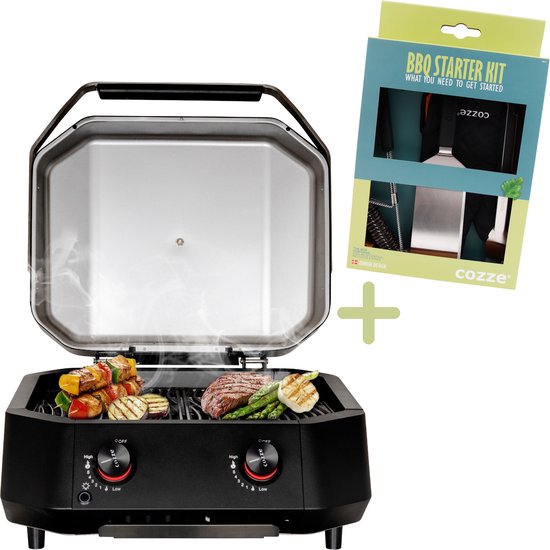 Cozze® G-500 Gasbarbecue met 2 zones 5,0 kW - Inclusief gratis BBQ-set van Cozze