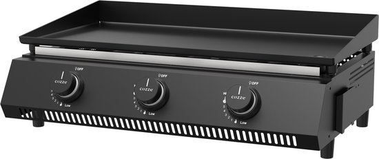 Cozze® G-700 Plancha Bakplaat - Grillplaat met 3 gasbranders, 30 mbar van Merkloos