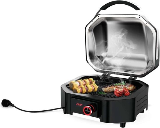 Cozze - Grill E-200 Elektrisch 230V 2200W - Roestvast Staal - Zwart van $