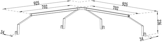 Cozze® LED Rack Corner voor Buitenkeuken Verlichting - Stijlvolle en Duurzame LED Houder voor BBQ Avonden van Cozze