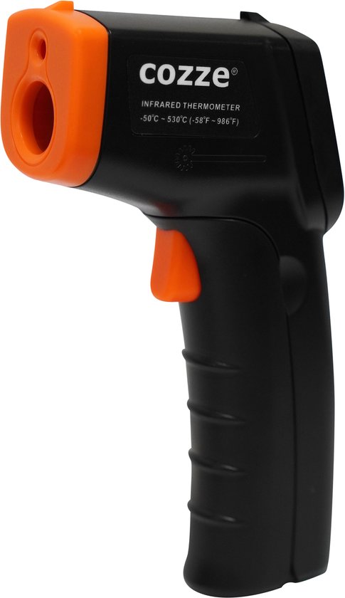 Cozze - Thermometer Infrarood tot 530 Graden - Kunststof - Zwart van Merkloos