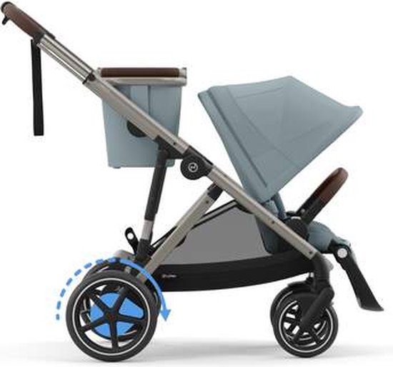 Cybex e-Gazelle S - Kinderwagen - Stormy Blue - Taupe Frame van Cybex