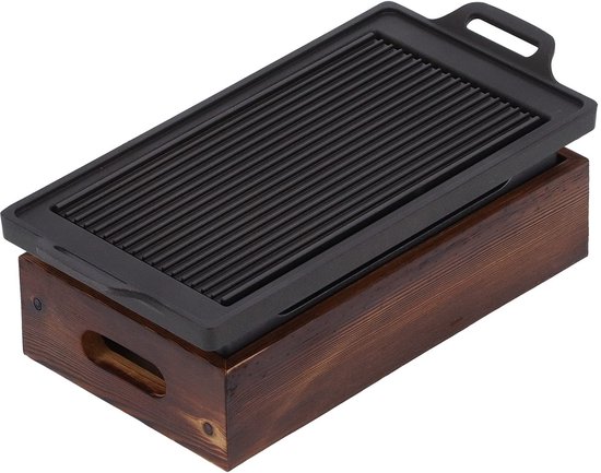 Dailygoods- Barbecue Grill Draagbaar - Grillbakplaat - Houtskool Kachel - Geschikt voor 3-5 Personen - Aluminiumlegering - Afmetingen 31,7 x 15 x 9,2 cm van Dailygoods