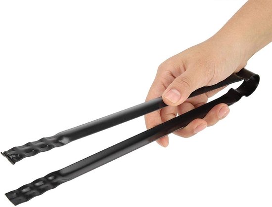 Dailygoods- Houtskooltang - Multifunctioneel - Grillclip/Kooltang - Hittebestendig - Antislip - Hoogwaardig Metaal - Afmetingen 30 x 1,8 cm - Grilltang